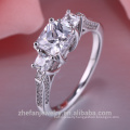 New Model Wedding hot Design Crystal white AAA zircon 925 silver Rings Jewelry No nickel Lead-free No chrome